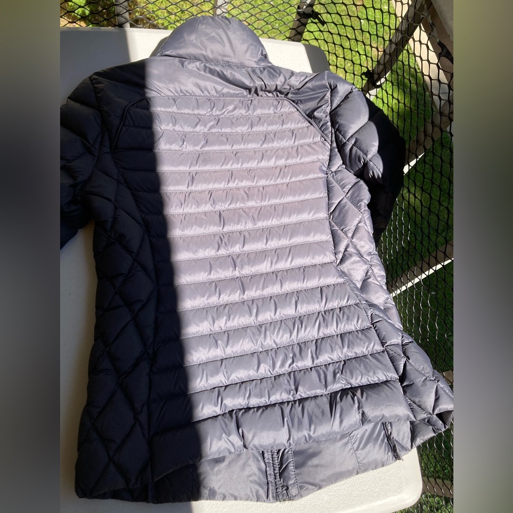 Michael Kors Packable Down Filled Dark Grey Puffer Jacket Coat Silver Hardware - Picture 13 of 17